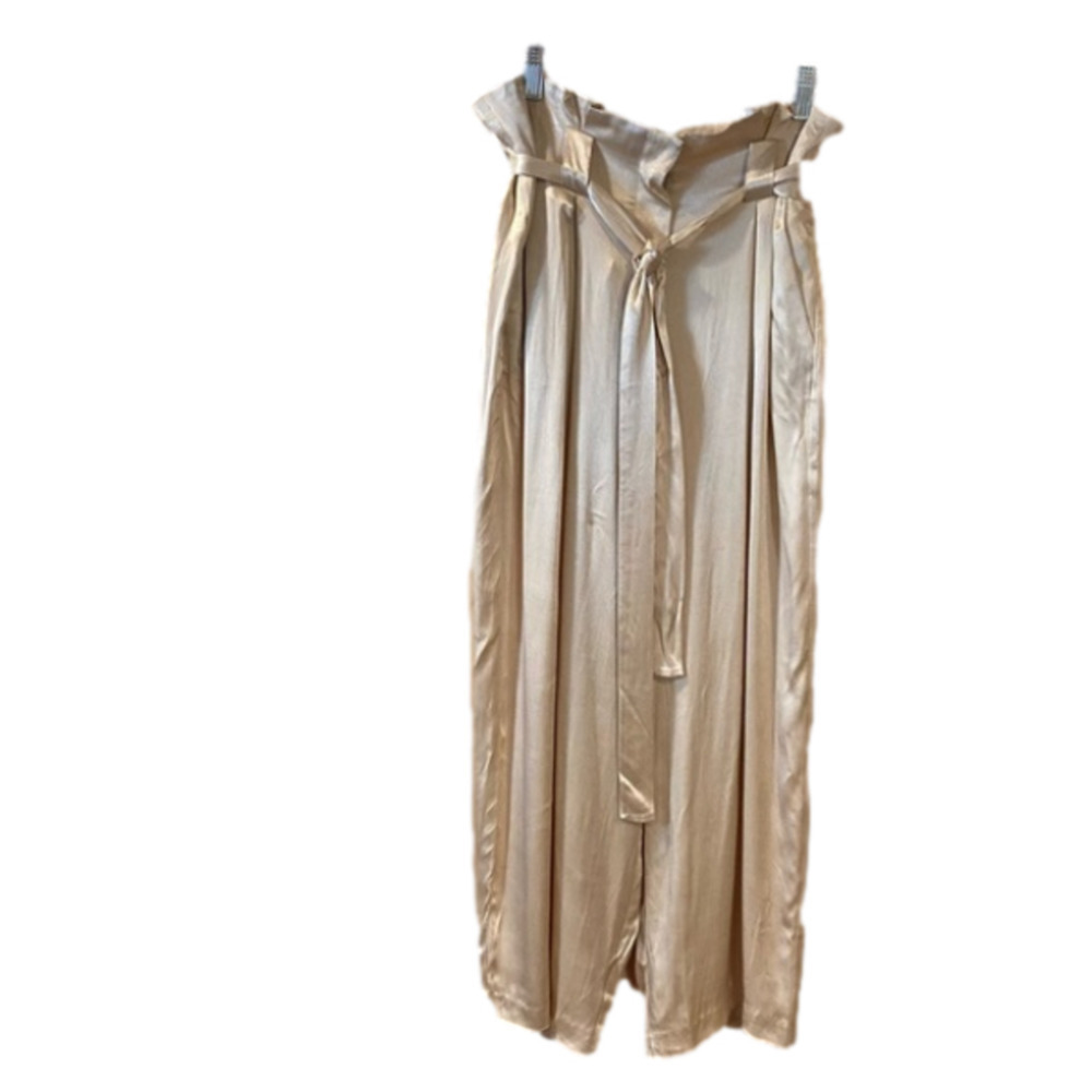 L’agence CHAMPAGNE PAPER-BAG SATIN PANTS- SIZE 2- NWT